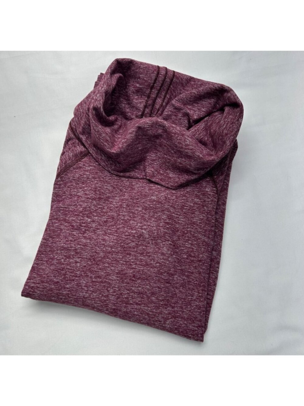 Lululemon Make A Move Long Sleeve Cowl Neck Pullover Heathered Red Grape No Size - Picture 15 of 15